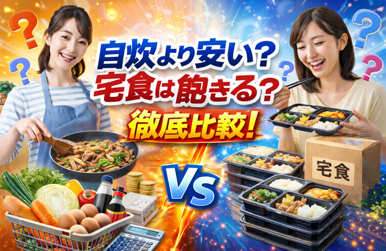 自炊より安い？宅食は飽きる？徹底比較！