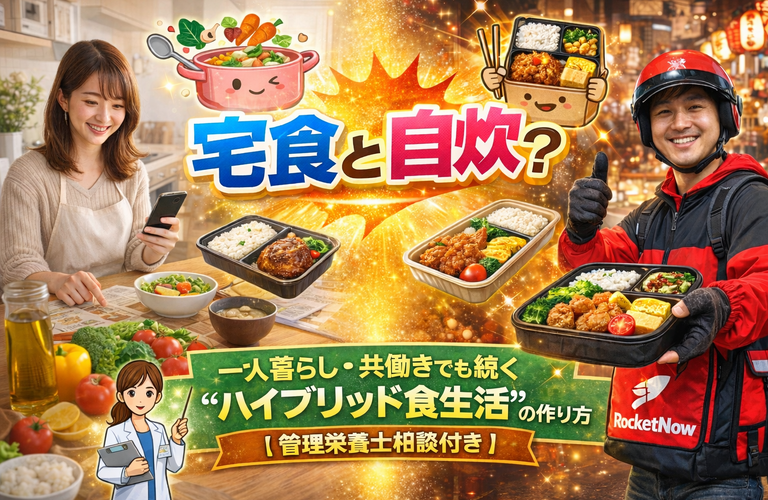 宅食と自炊、どっちが正解？一人暮らし・共働きでも続く“ハイブリッド食生活”の作り方【管理栄養士相談つき】