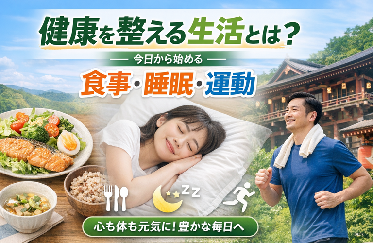 健康を整える生活とは？今日から始める食事・睡眠・運動の基本と習慣化のコツ