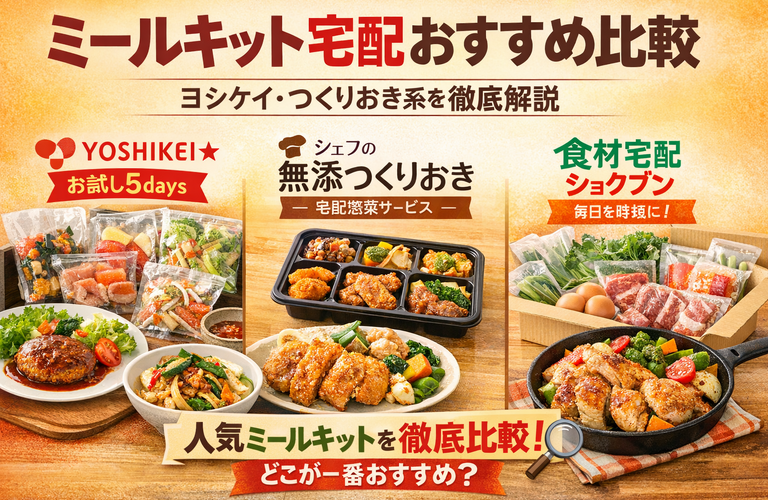 ミールキット宅配おすすめ比較｜ヨシケイ・ショクブン・つくりおき系を徹底解説