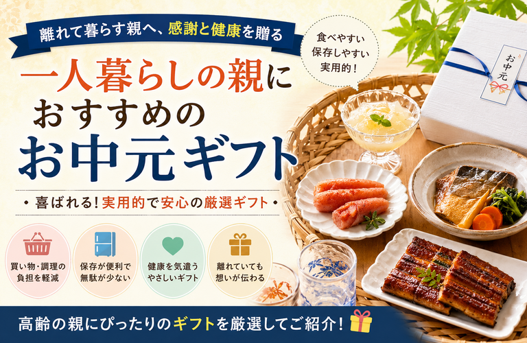 【2026年版】一人暮らしの親におすすめのお中元10選｜高齢の母・父に喜ばれる実用的ギフト