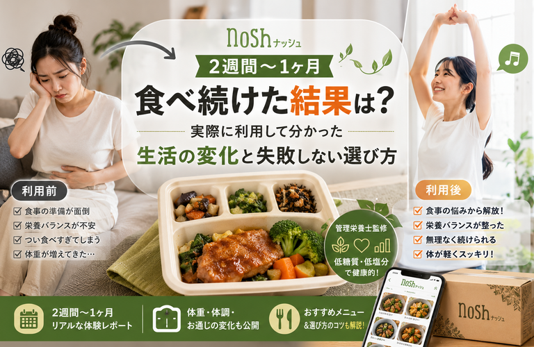 ナッシュを2週間〜1ヶ月食べ続けた結果は？実際に利用して分かった生活の変化と失敗しない選び方