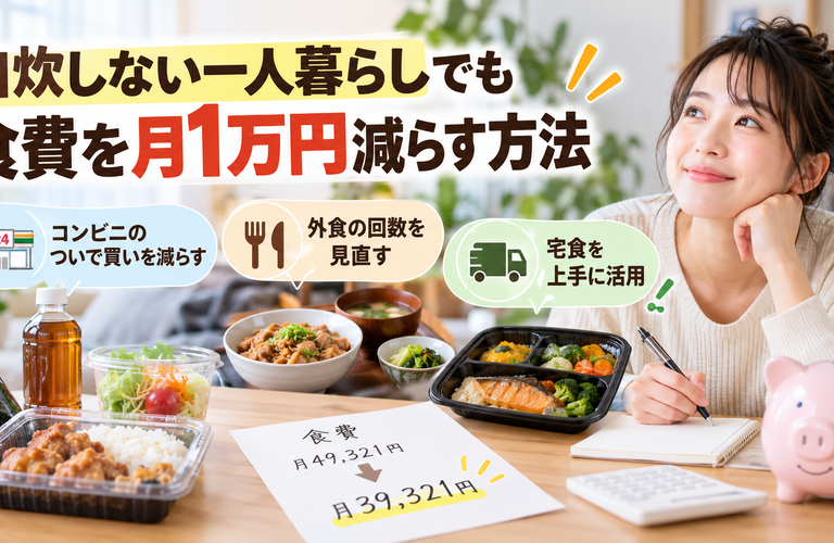 【2026年最新】自炊しない一人暮らしの食費は平均いくら？外食・コンビニと宅食の節約シミュレーション