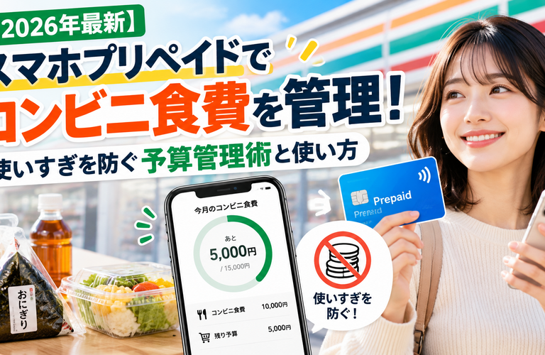 【2026年最新】スマホプリペイドでコンビニ食費を管理！使いすぎを防ぐ予算管理術と使い方