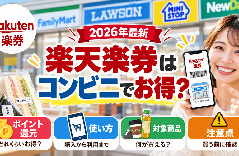 【2026年最新】楽天楽券はコンビニでお得？ポイント還元・使い方・対象商品・注意点を徹底解説