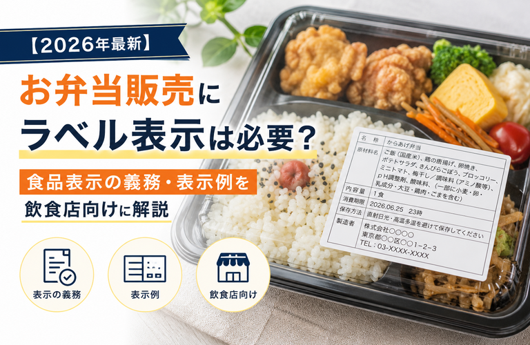 【2026年最新】お弁当販売にラベル表示は必要？食品表示の義務・表示例を飲食店向けに解説