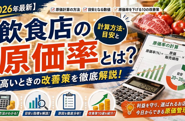 飲食店における原価率の計算方法とは？飲食店で原価率が高い場合の対処方法も説明